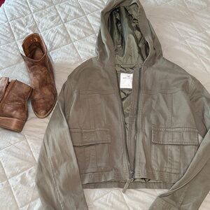 Hollister Olive Green Utility Jacket